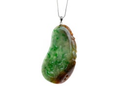 Red and Green Jadeite Jade Horse, Certified Untreated