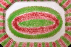 Red and Green Large Spatterware Dish, Northern English or Scottish