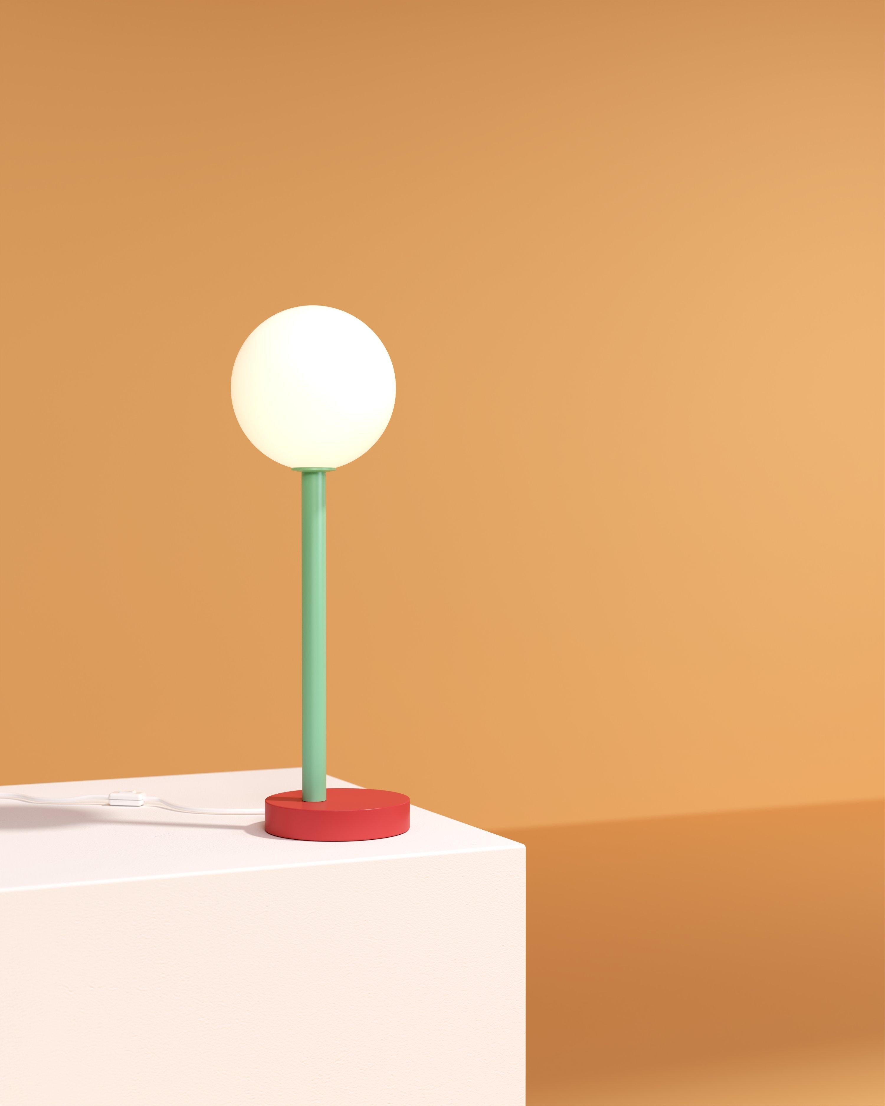 Tedesco Luce da scrivania decentrata rossa e verde di Atelier Ati in vendita