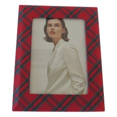 Red and Green Silk Plaid Ralph Lauren Picture Frame