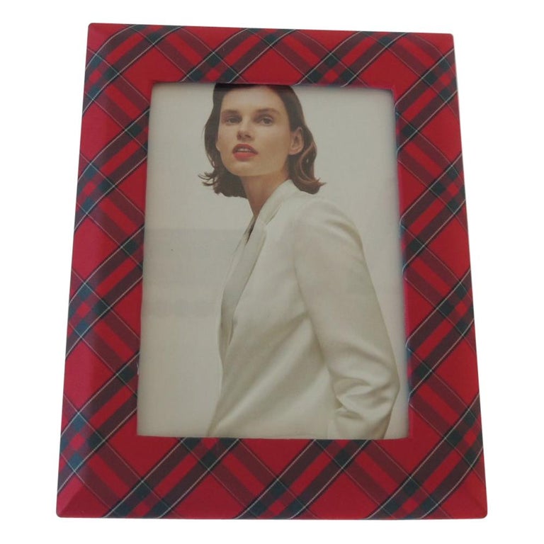 Red and Green Silk Plaid Ralph Lauren Picture Frame at 1stDibs plaid