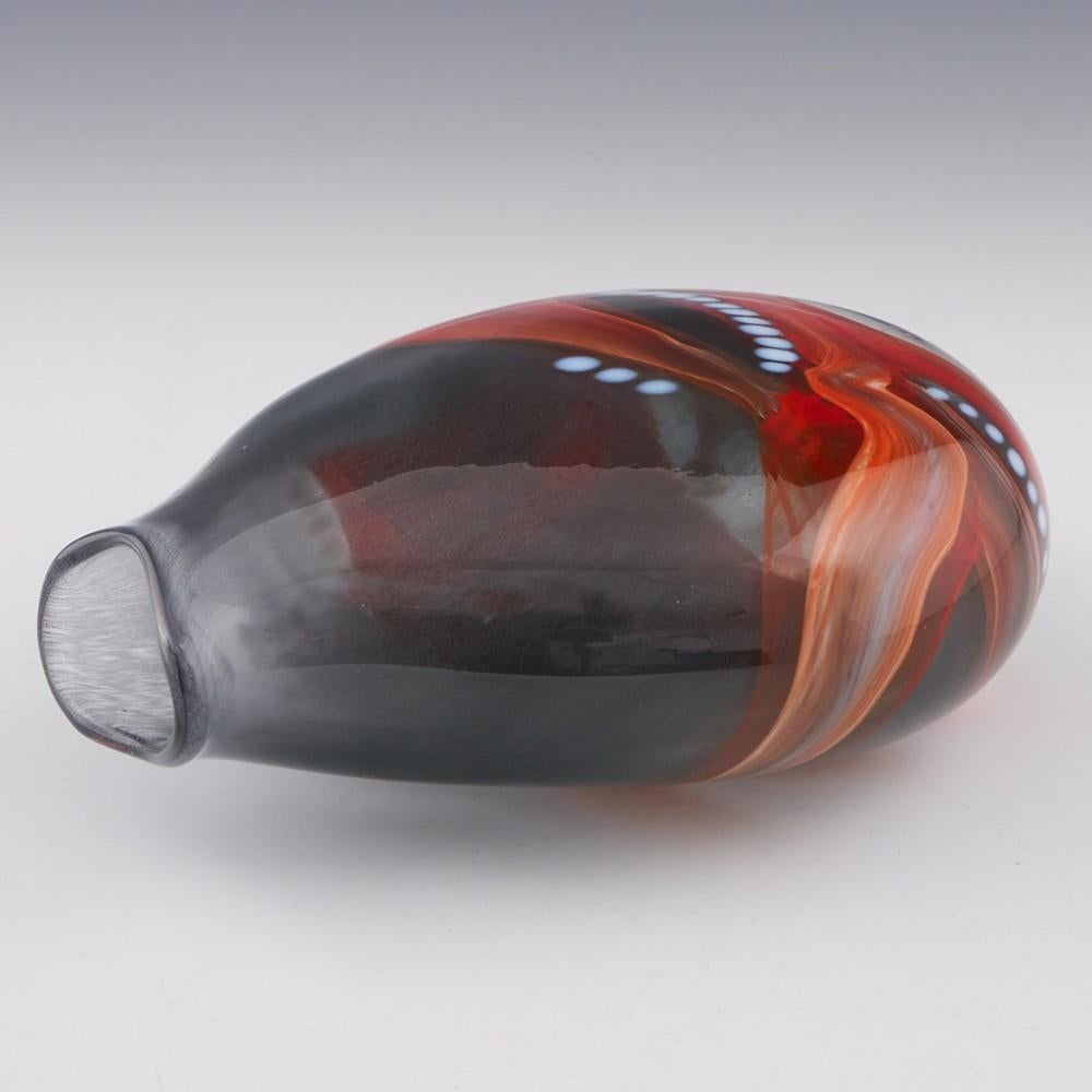 Red and Grey in Flow Studio Glass Vase by Siddy Langley 1