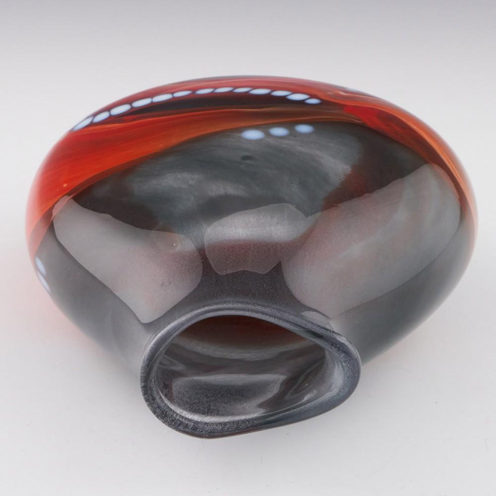 Red and Grey in Flow Studio Glass Vase by Siddy Langley 3