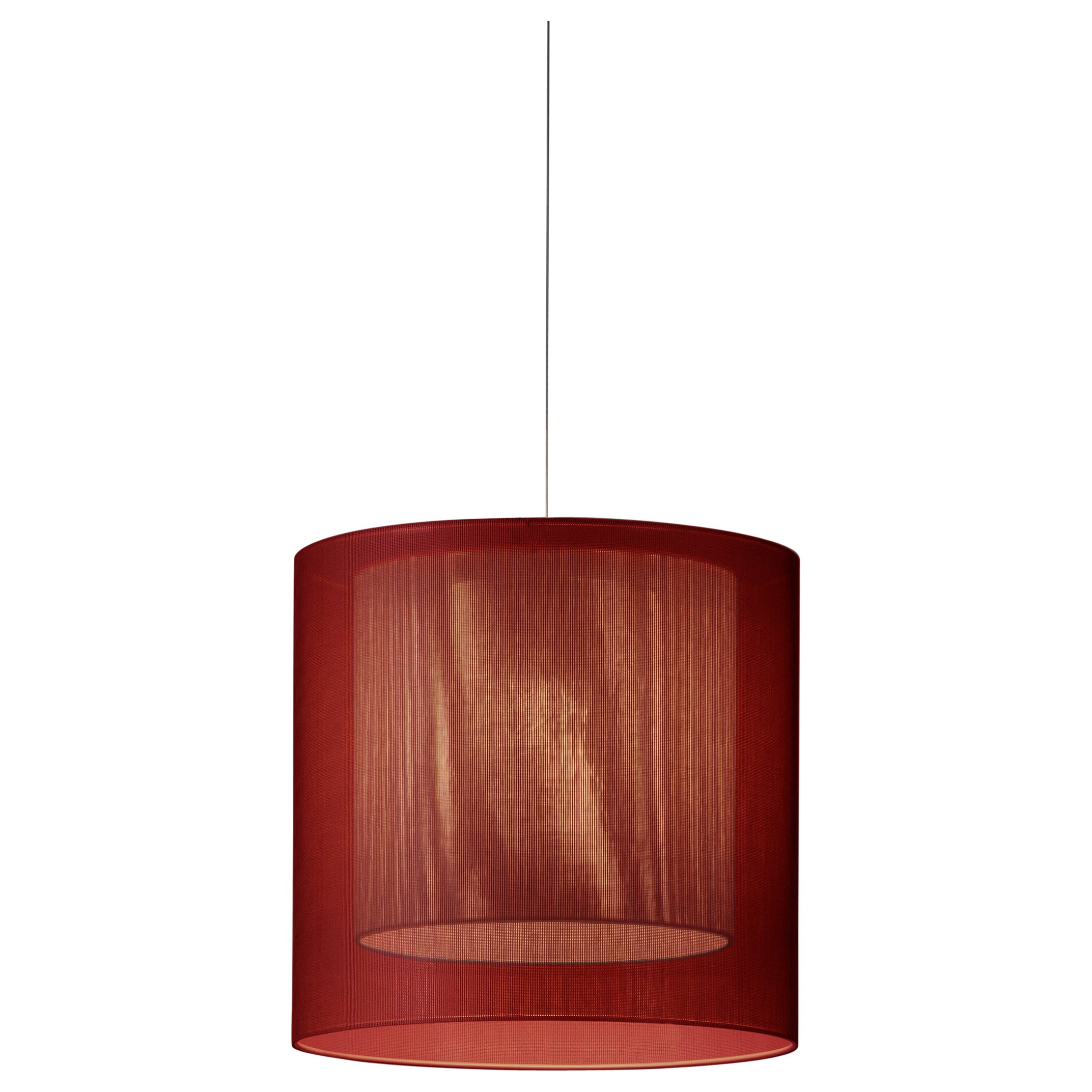 Red and Grey Moaré MS Pendant Lamp by Antoni Arola
