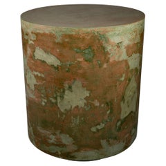 Abstract Round Concrete Side Table, 'Ares Venetian'