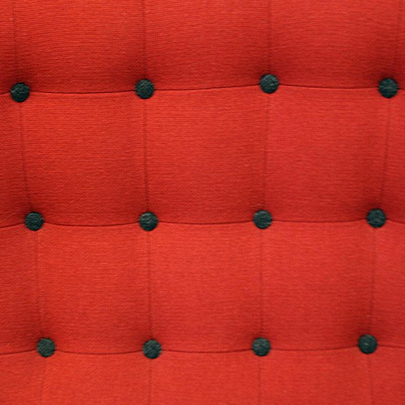 Lovely and large Scandinavian Red and Black Wingback Armchair 1950s For Sale 3
