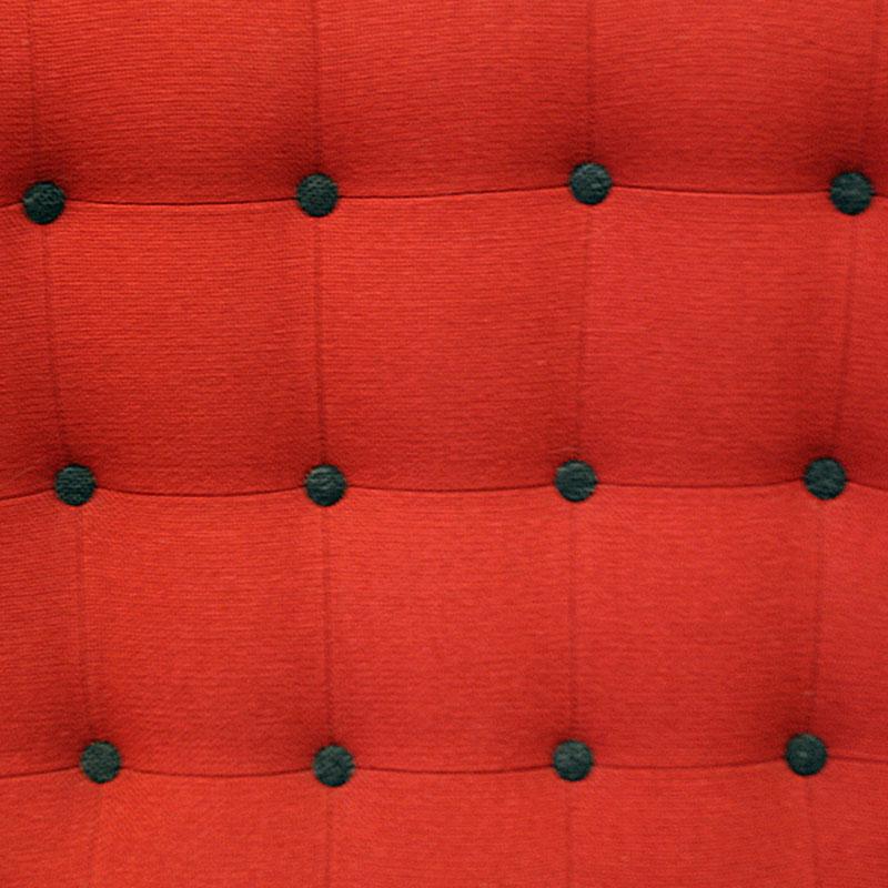 Lovely and large Scandinavian Red and Black Wingback Armchair 1950s For Sale 3