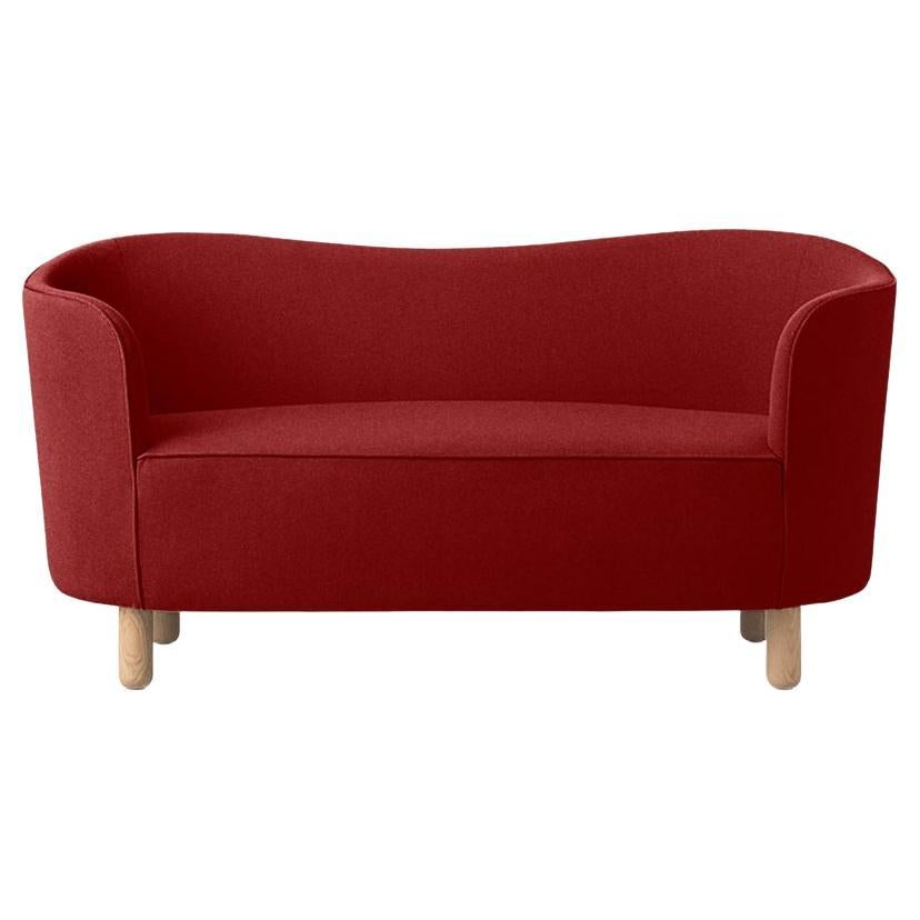 Red and Natural Oak Raf Simons Vidar 3 Mingle Sofa by Lassen For Sale