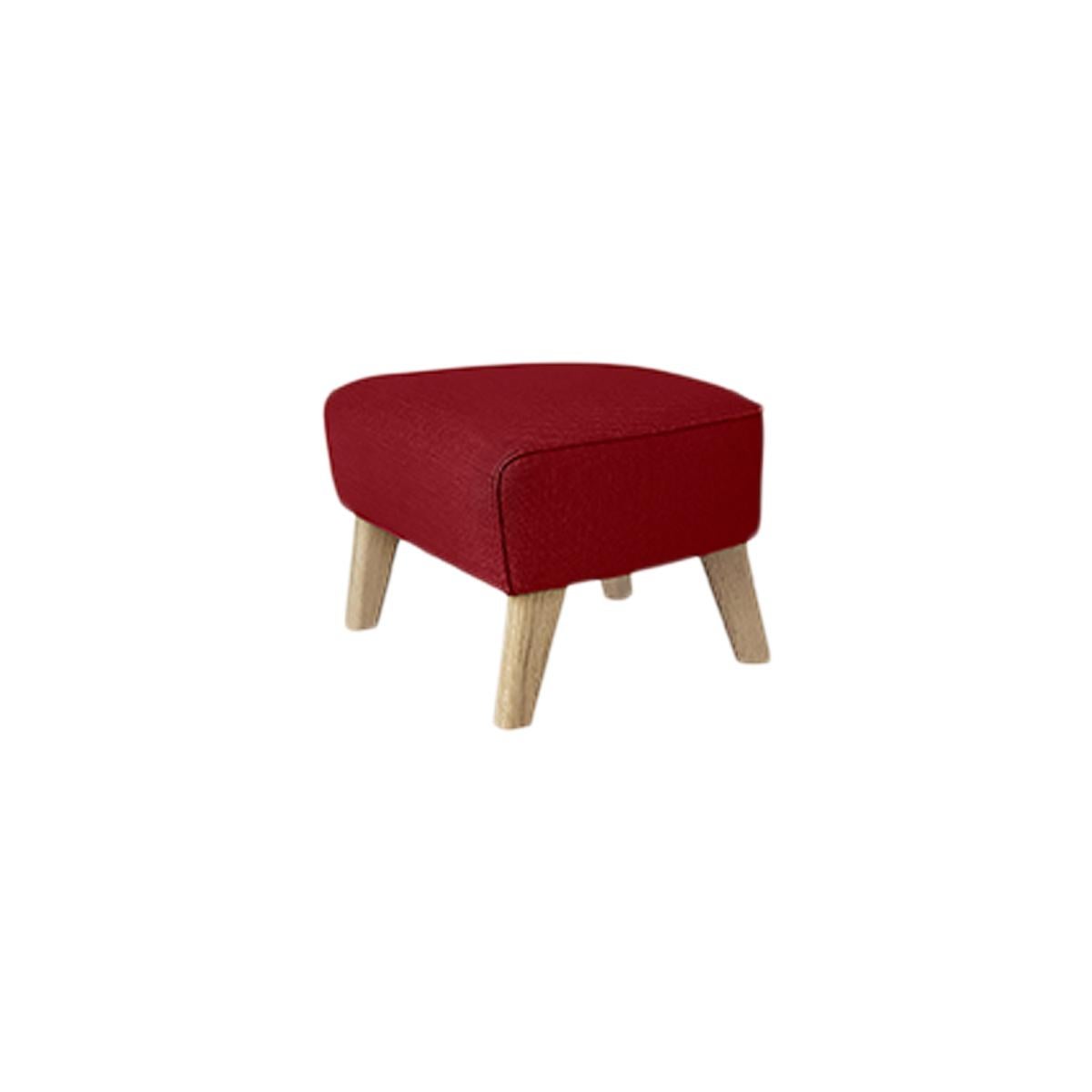 Red and natural Oak Raf Simons Vidar 3 My Own chair footstool by Lassen
Dimensions: w 56 x d 58 x h 40 cm 
Materials: Textile
Also Available: Other colors available.

The My Own chair footstool has been designed in the same spirit as Flemming