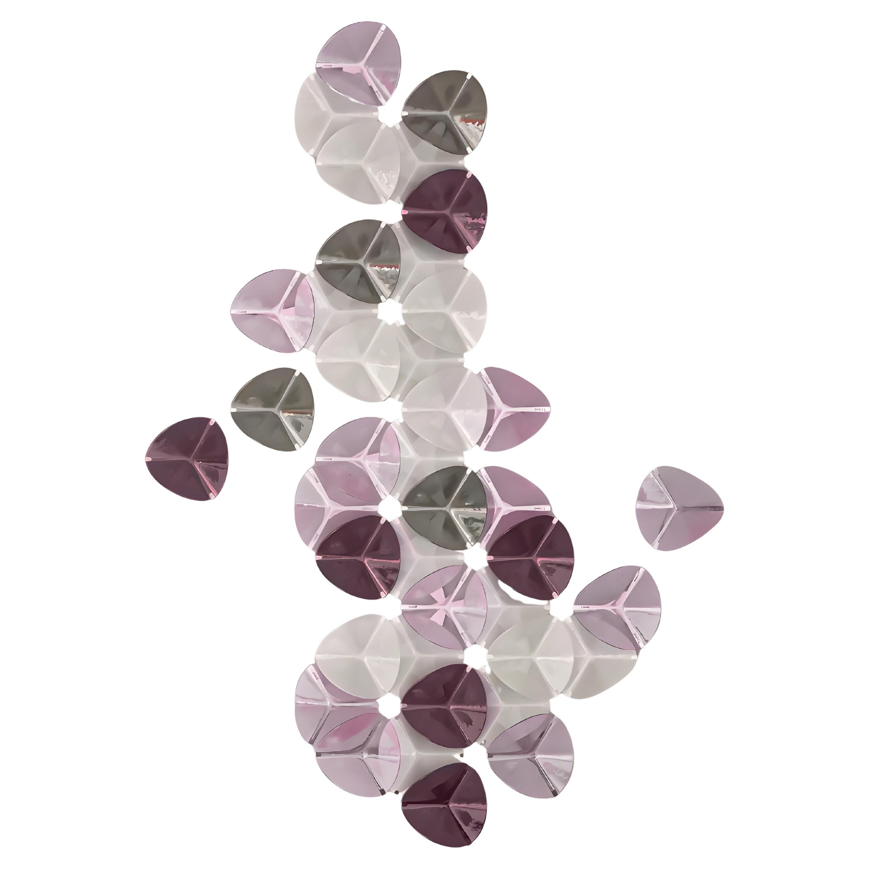 DUNA Appliques murales en mosaïque de verre rouge et rose faites à la main à Barcelone