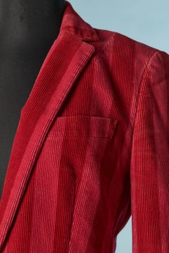 Red and pink single breasted Corduroy  jacket D&G by Dolce & Gabbana