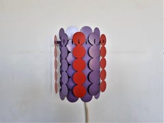 Red and Purple Metal Strip Wall Lamp by Doria Leuchten, Germany, 1960s/1970s