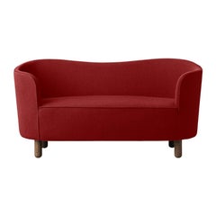 Red and Smoked Oak Raf Simons Vidar 3 Mingle Sofa by Lassen