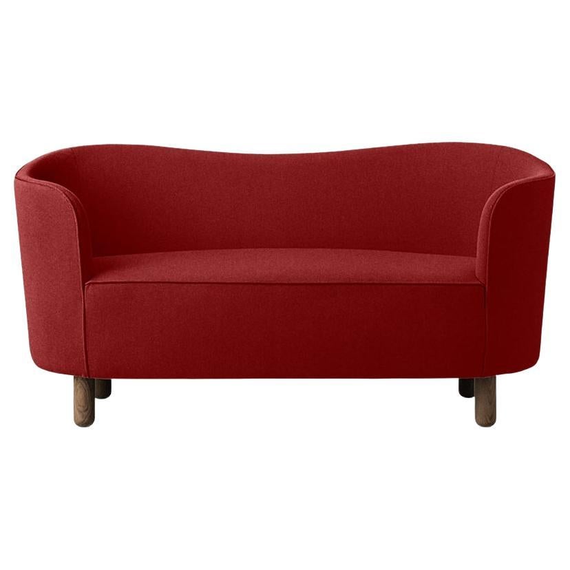 Raf Simons Vidar 3 Mingle-Sofa aus roter und rauchfarbener Eiche
