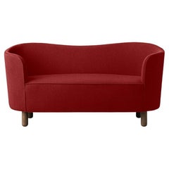 Red and Smoked Oak Raf Simons Vidar 3 Mingle Sofa by Lassen