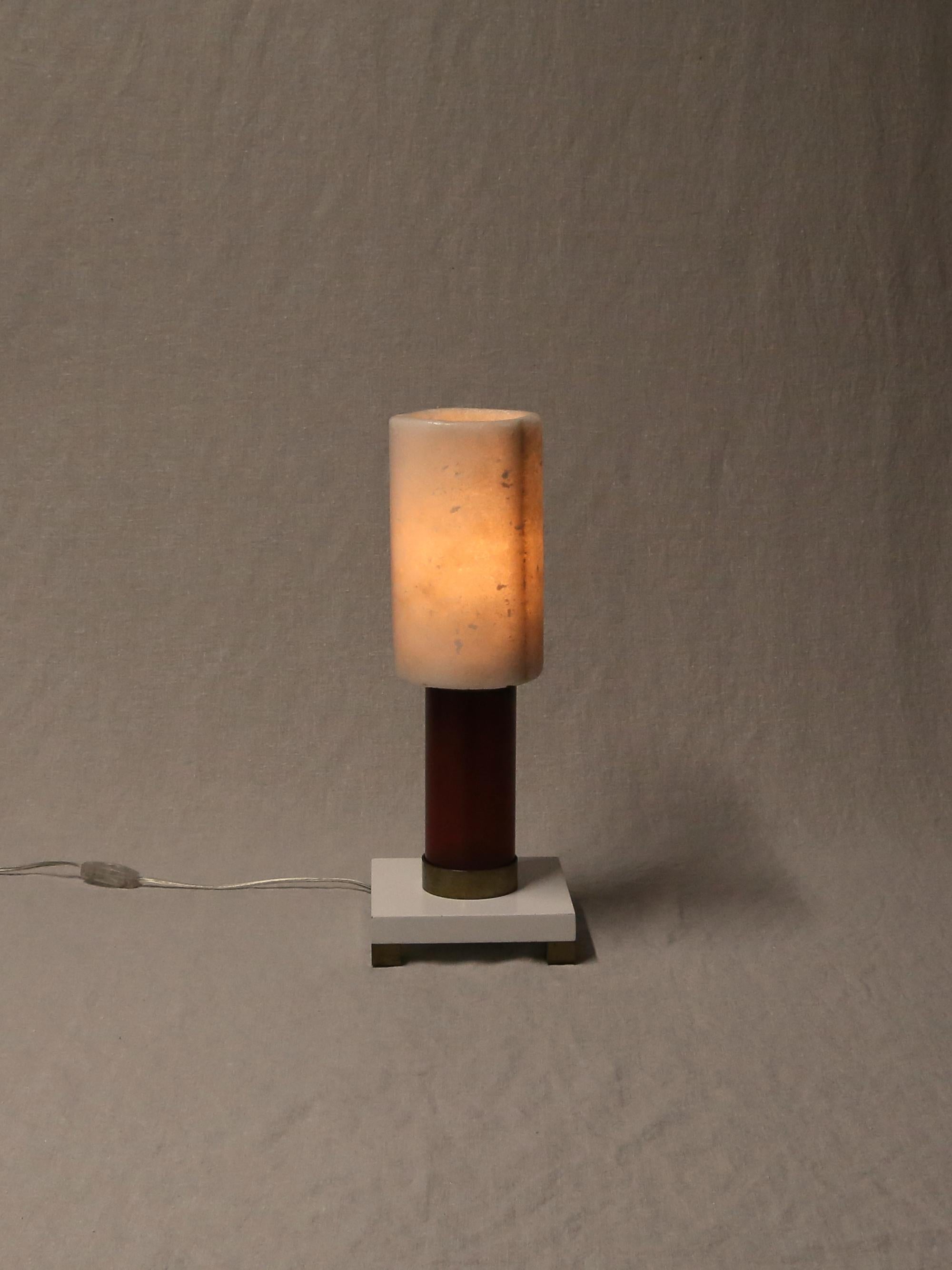 Red and Stone Table Lamp 2