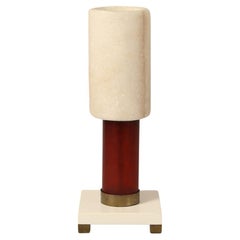 Red and Stone Table Lamp