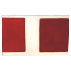 Red and White Abstract Oil Painting by Lutz