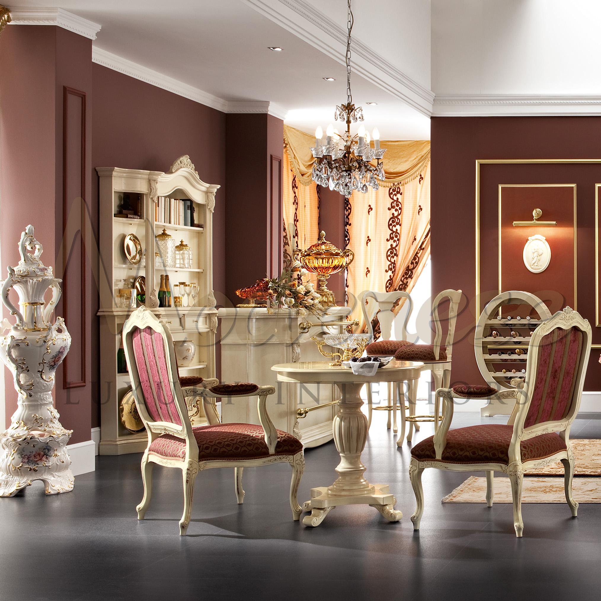 Roter und weißer Barhocker von Modenese Luxury Interiors (Italienisch) im Angebot