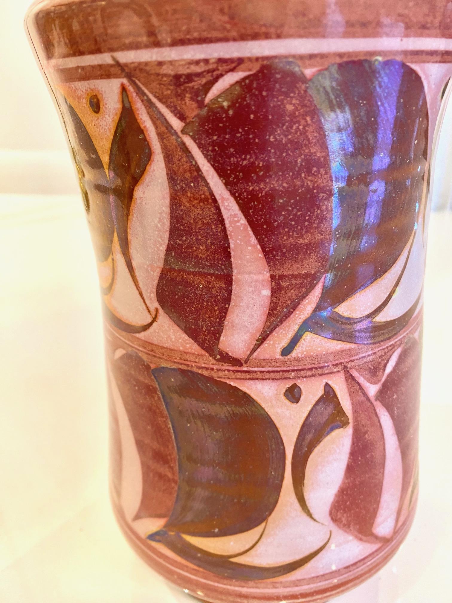Red and White Ceramic Bottle by Alan Caiger Smith 2