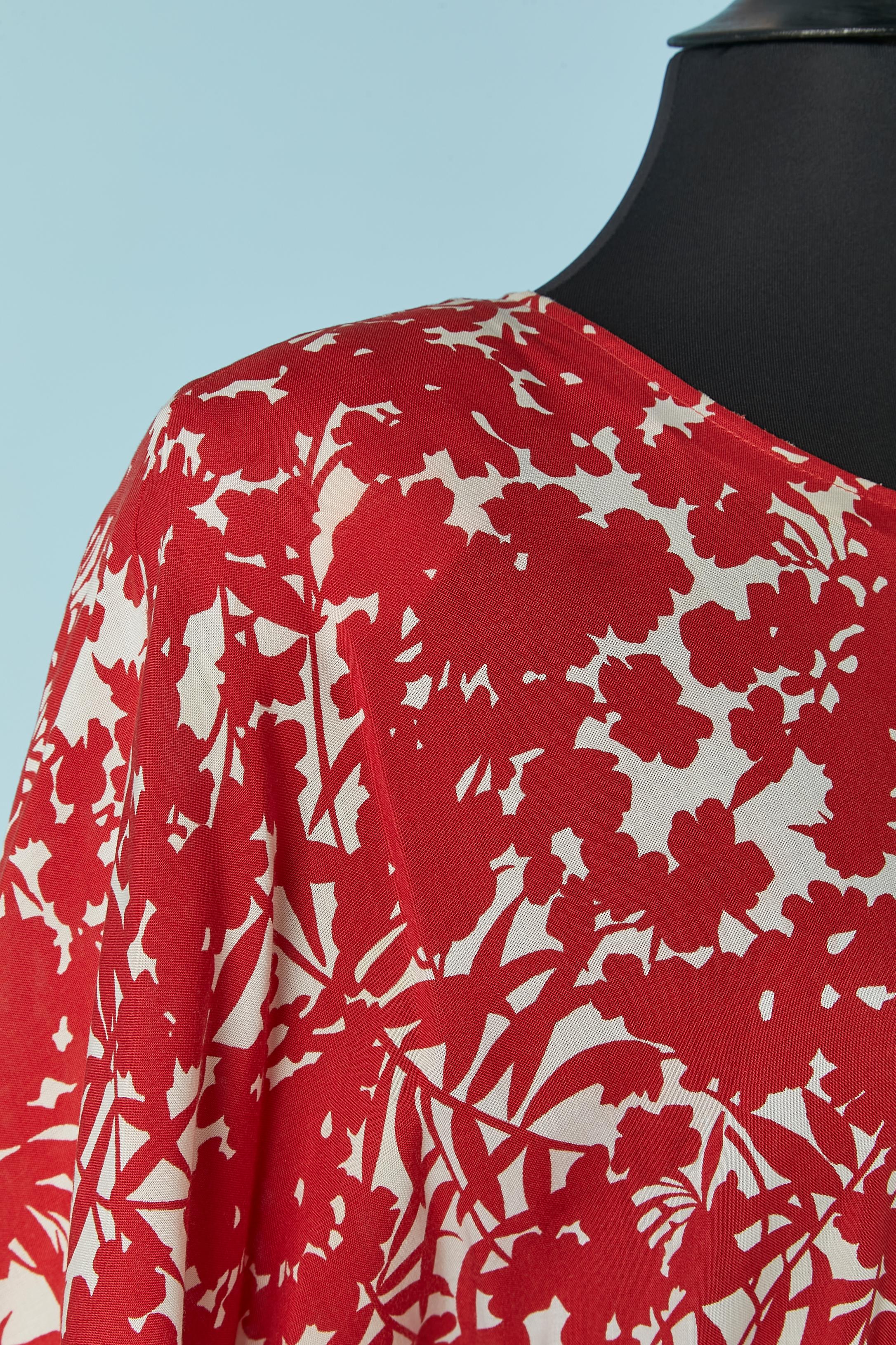 De las mujeres Vestido estampado de algodón rojo y blanco GUY LAROCHE en venta