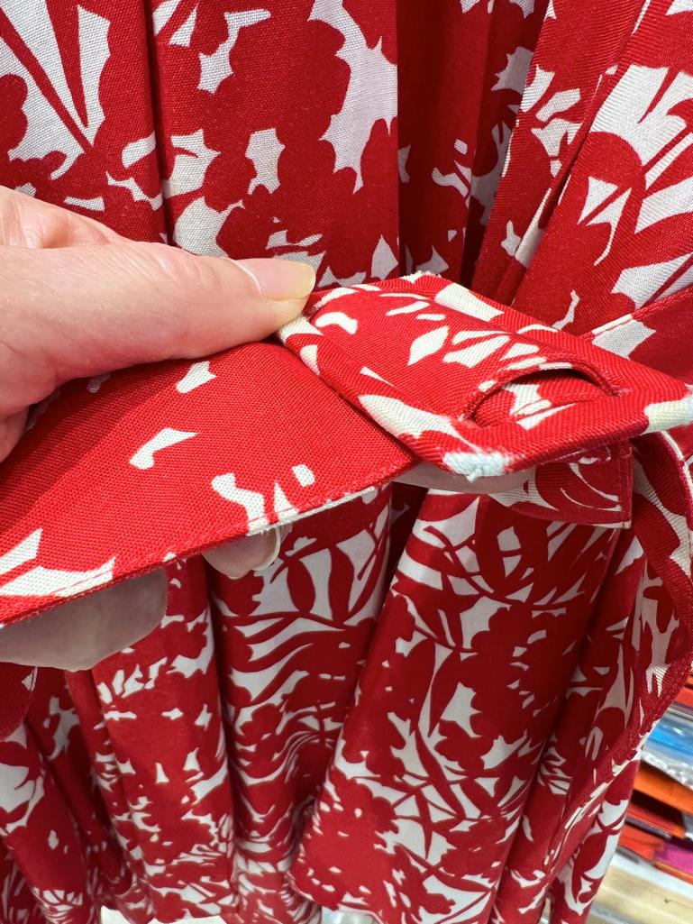 Vestido estampado de algodón rojo y blanco GUY LAROCHE en venta 3