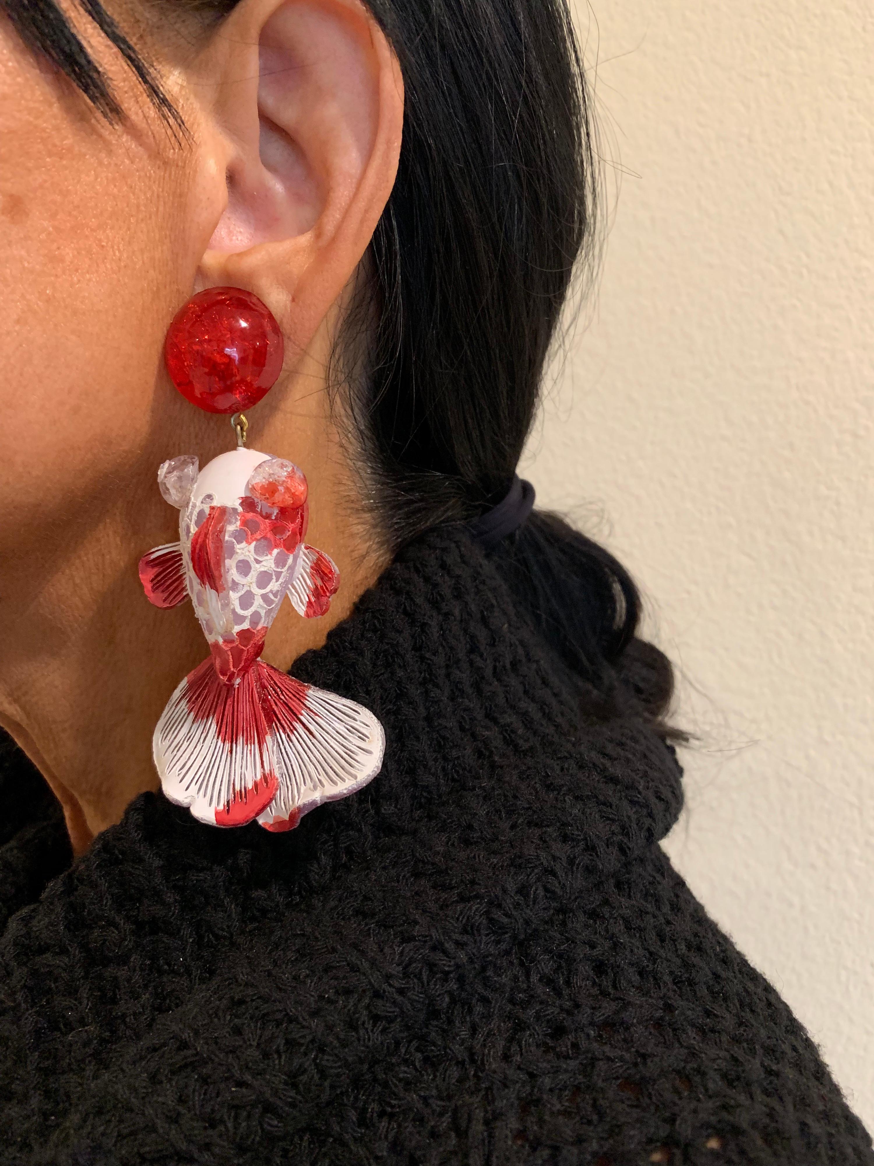 koi fish earrings