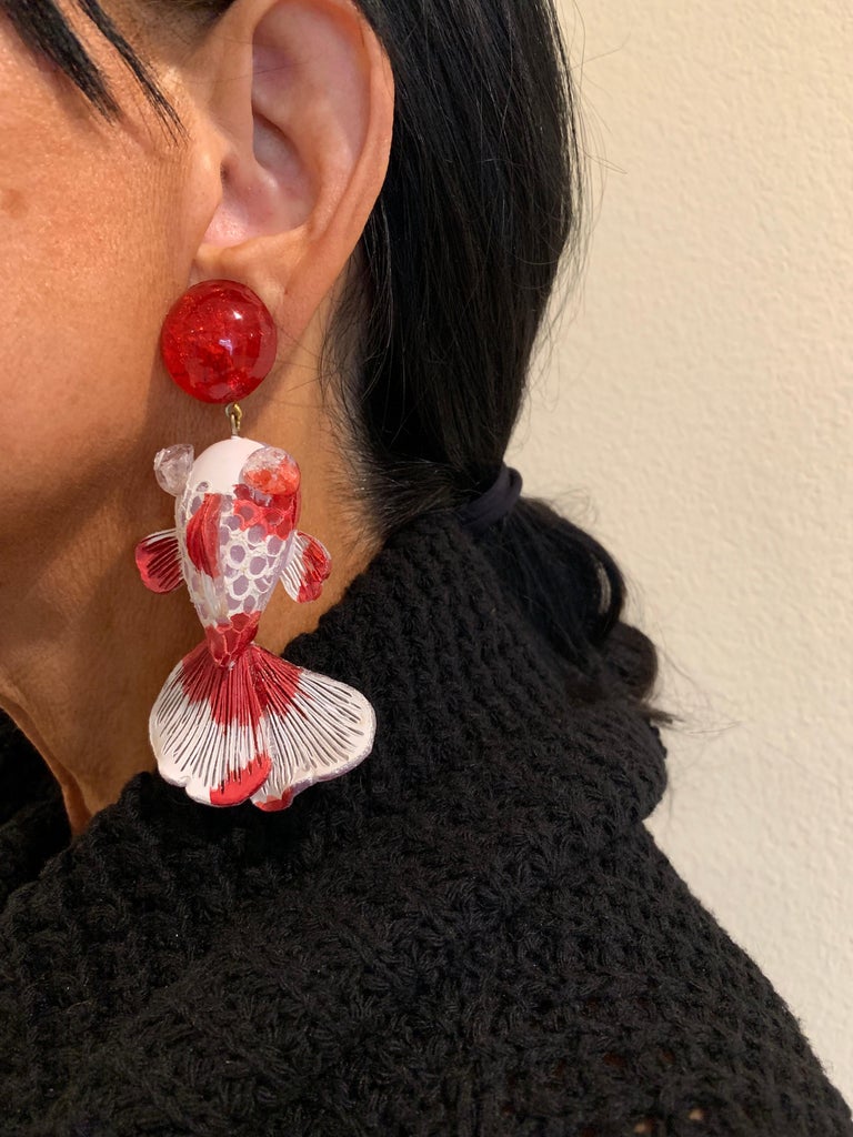 Red Fish Earrings main image 1