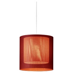 Red and White Moaré Ms Pendant Lamp by Antoni Arola