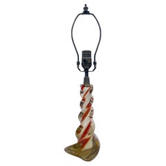 Red and White Murano lamp