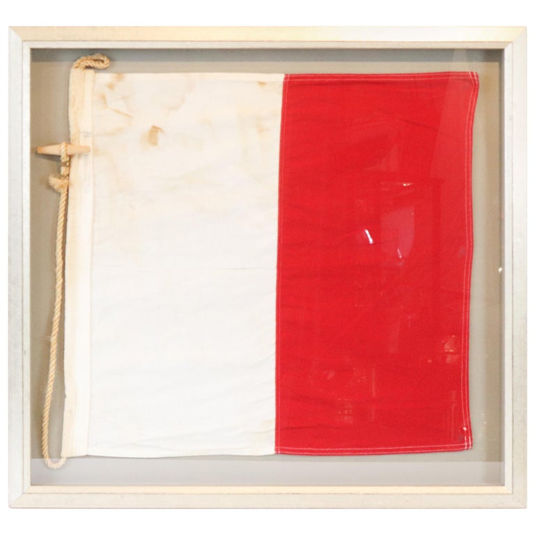 Red and White Nautical Signal Flag For Sale at 1stDibs red and white
