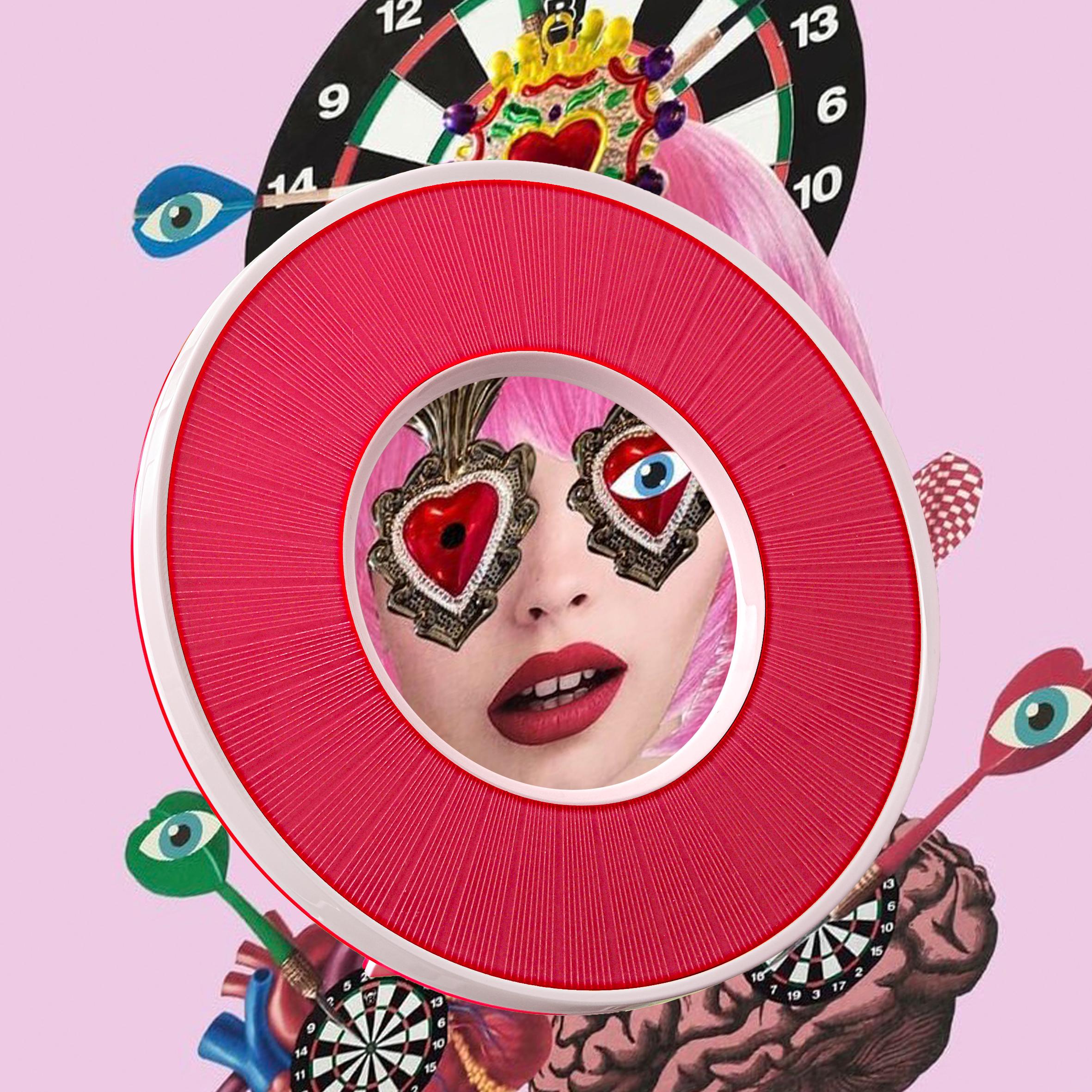 XXIe siècle et contemporain Cadre photo/cadre de tableau italien en plexiglas  Sharing Red Round (Sharing Red Round) en vente
