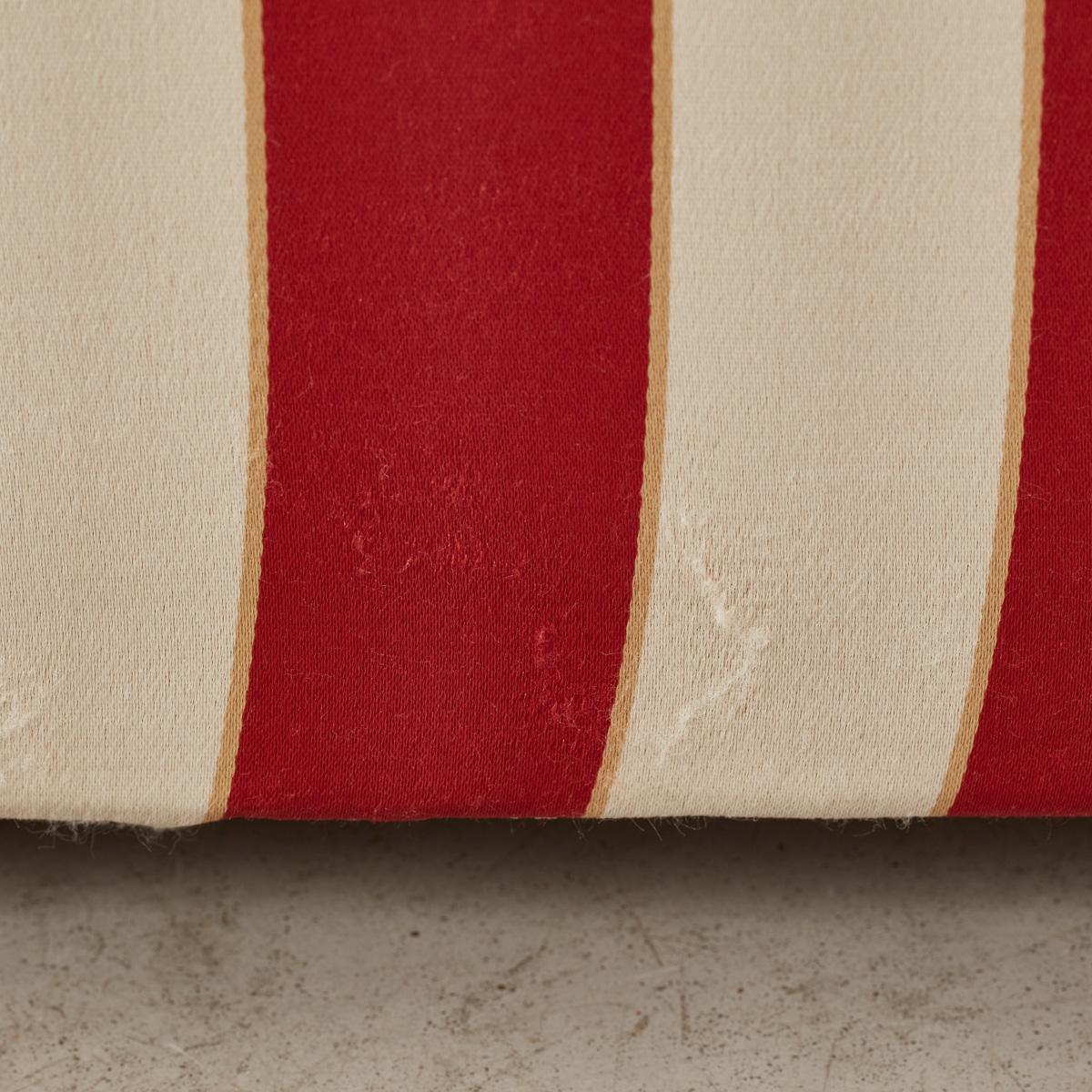Fabric Red and White Striped Sofa, Italy, 1960s
