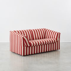 Red and White Striped Sofa, Italy, 1960s