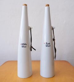 Red and White Wine Carafes by Kenji Fujita