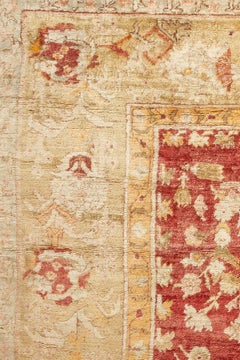 Zabihi Collection Red Angora Antique Oushak Rug