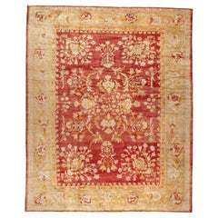Alfombra Oushak Antigua Angora Roja