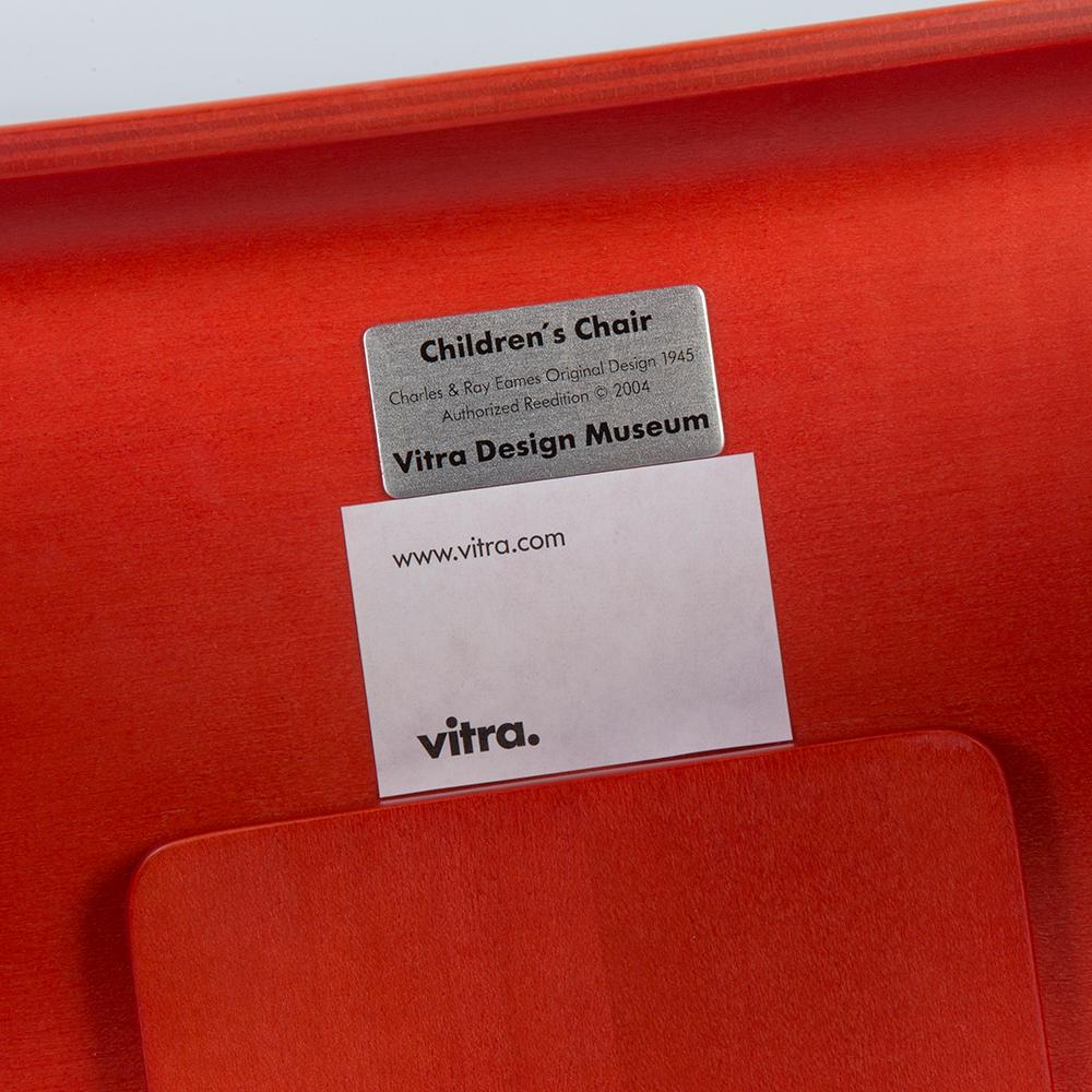 Red Aniline Vitra Eames Kids Plywood ‘Nested Chair’ In Good Condition In Loughborough, Leicester