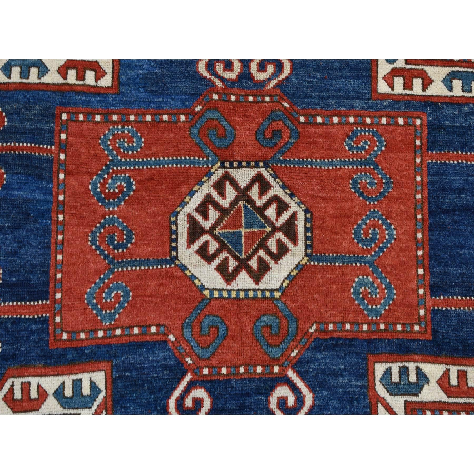 Late 19th Century Red Antique Caucasian Swan Kazak No Repairs Wool Hand knotted Rug 6'10