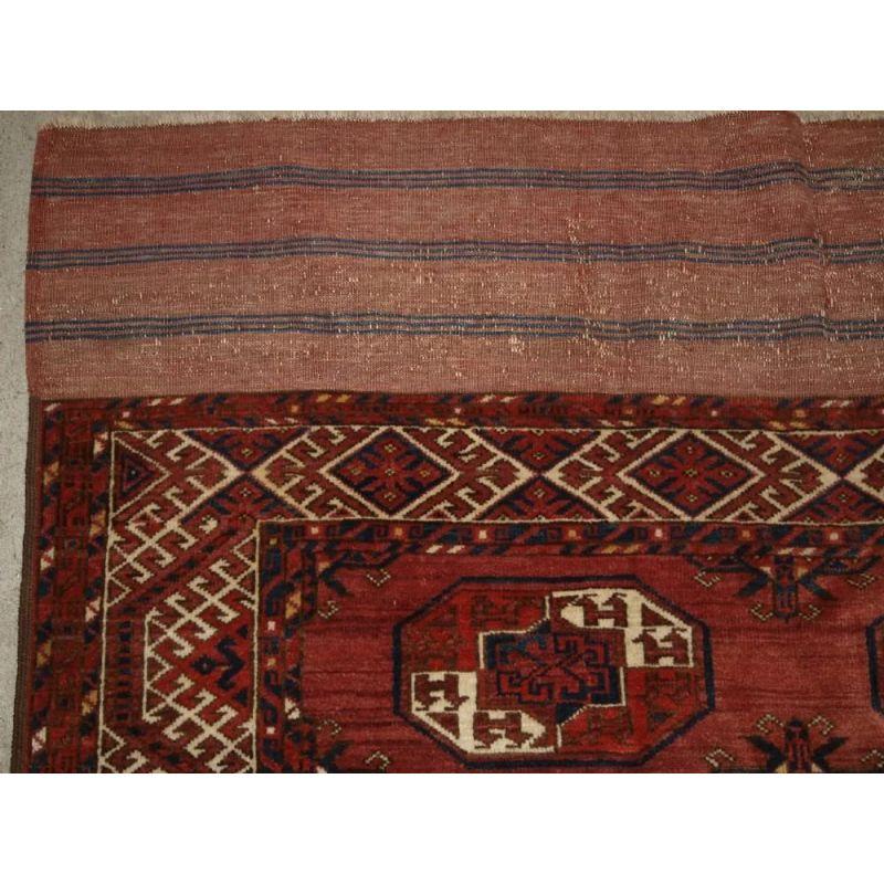 Red Antique Kizyl Ayak Ersari Turkmen Main Carpet 345 x 238cm In Good Condition For Sale In Moreton-In-Marsh, GB