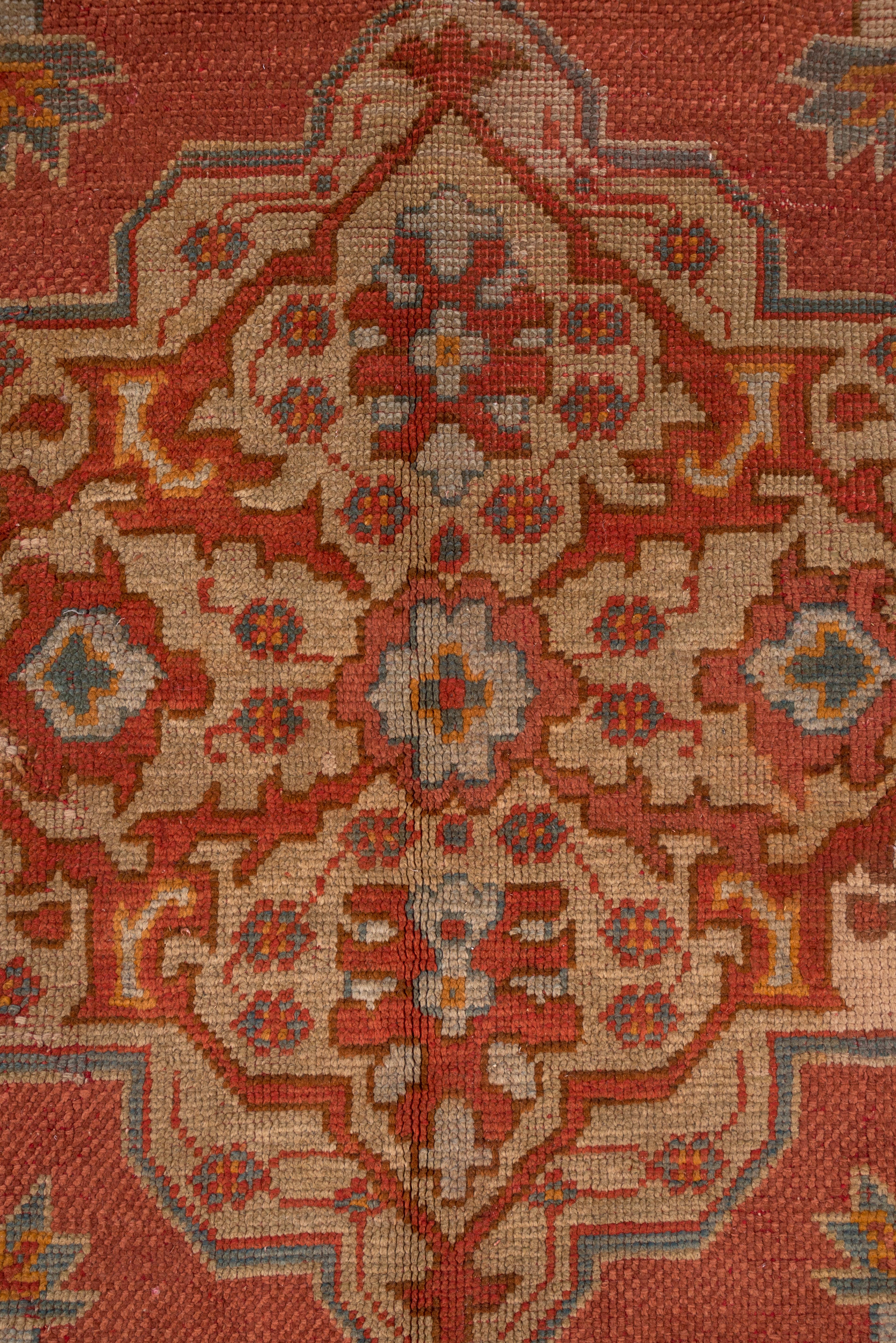 Persian Red Antique Oushak Carpet, circa 1910s