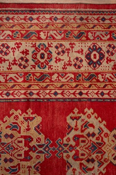 Red Antique Oushak Carpet, circa 1920s