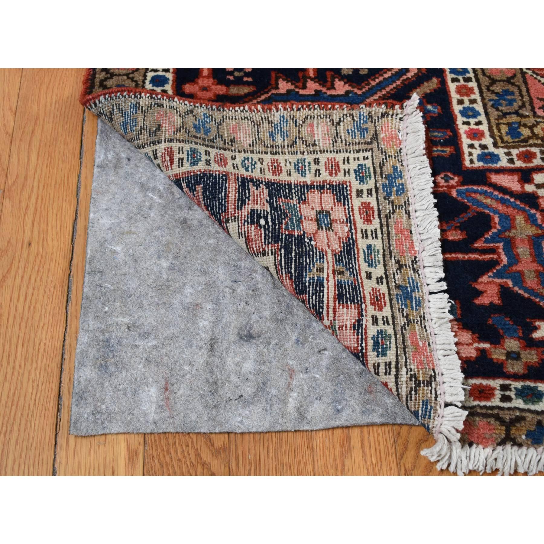 Red Antique Persian Karajeh Heriz Pure Wool Hand Knotted Clean Oversized Rug In Excellent Condition For Sale In Carlstadt, NJ