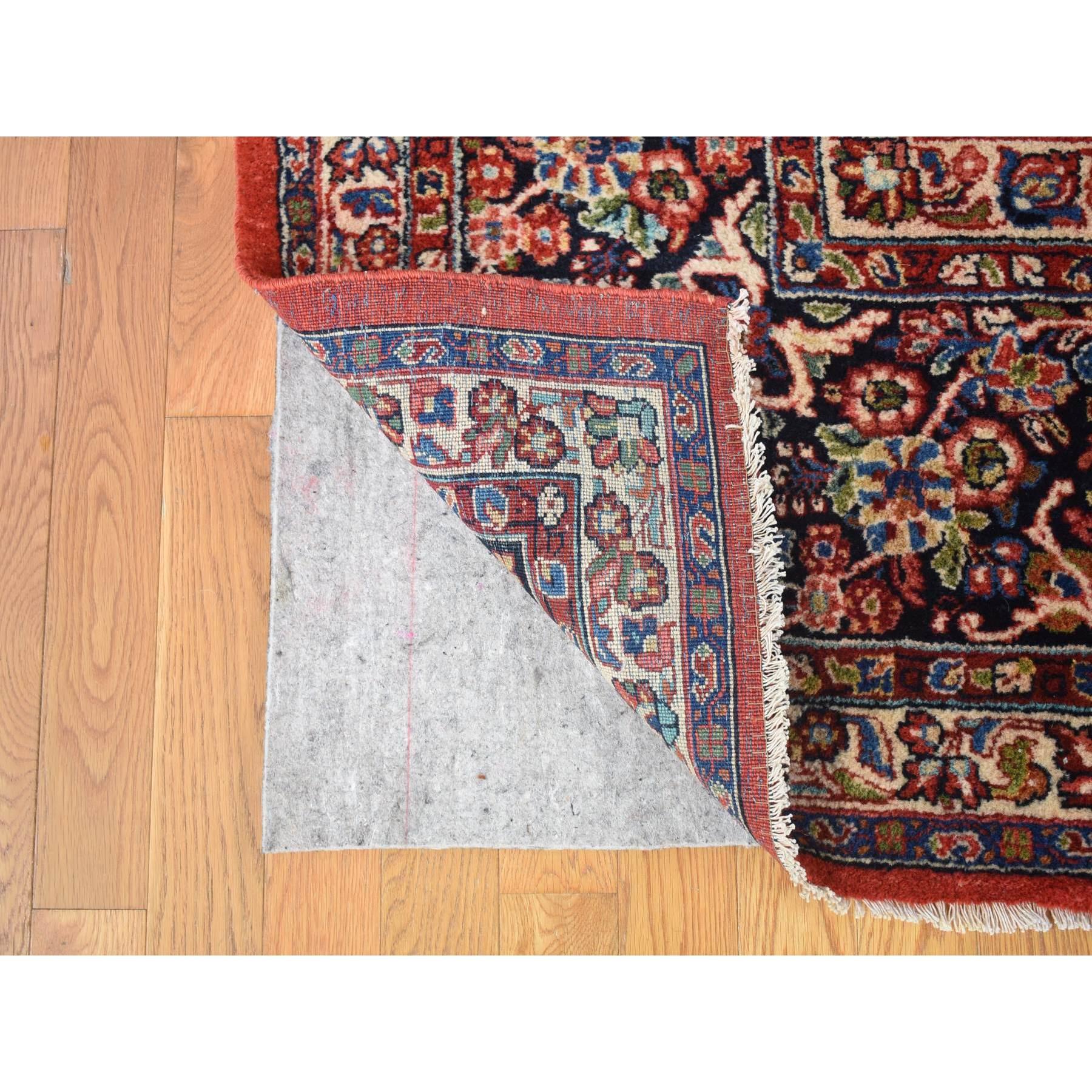 Medieval Red Antique Persian Sarouk Full Pile Hand Full Pile Hand Knotted Pure Wool Rug For Sale