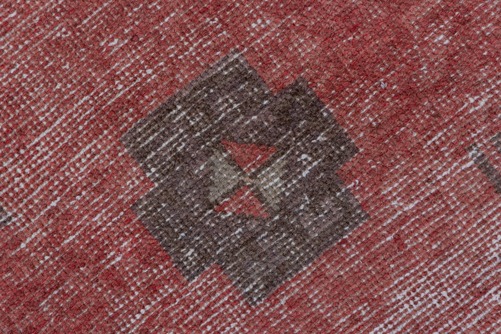 20th Century Red Antique Tribal Oushak Runner For Sale