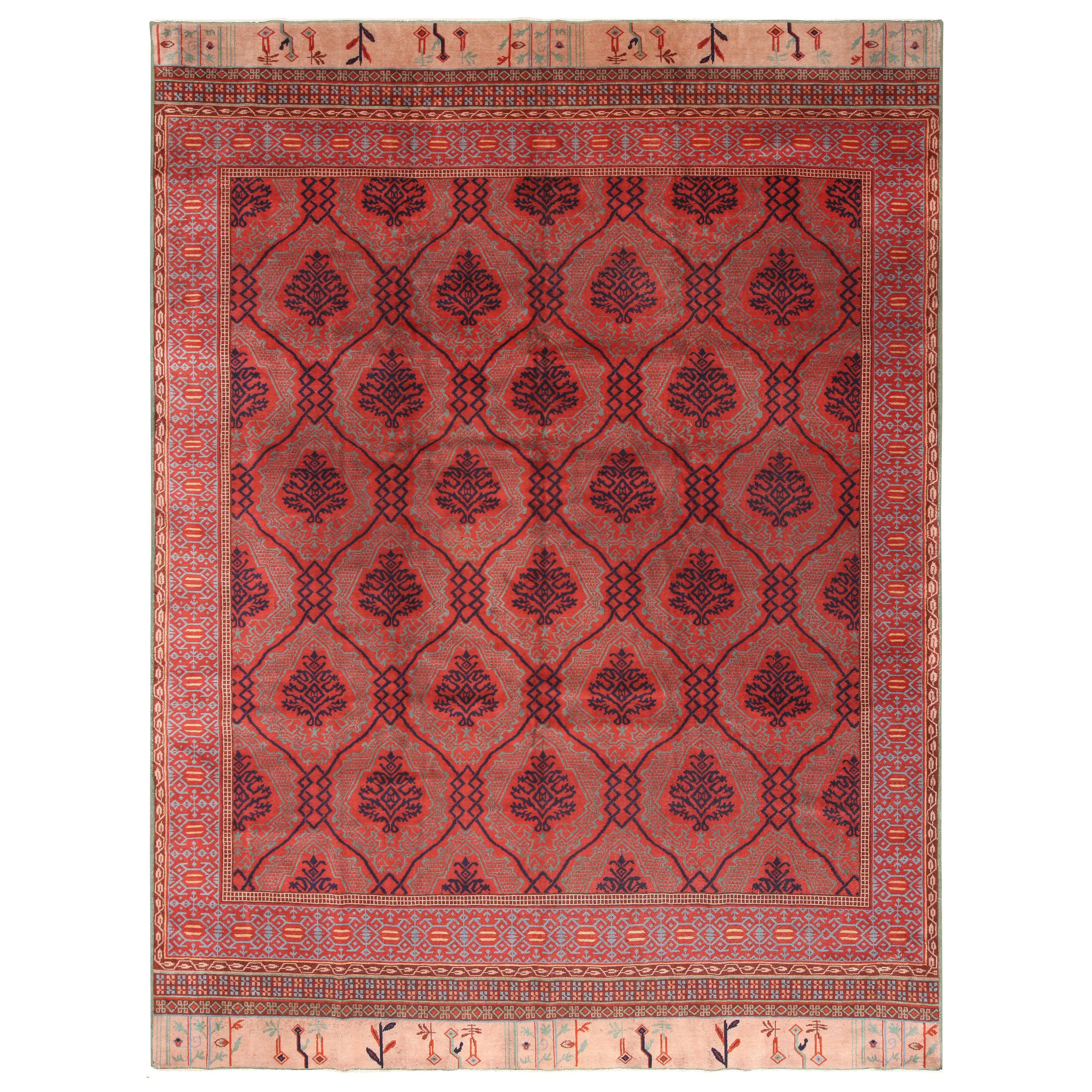 Antique Turkish Smyrna Area Rug.  10 ft 3 in x 13 ft 10 in For Sale