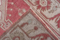 Red Antique Wash Oushak Runner