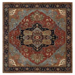 Rouge Antiquities Fine Heriz Re-Creation All Wool Hand Knotsted Square Rug 8'1" x 8'1" (tapis carré en laine)