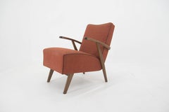 Red Armchair, 1960s, Czechoslovakia