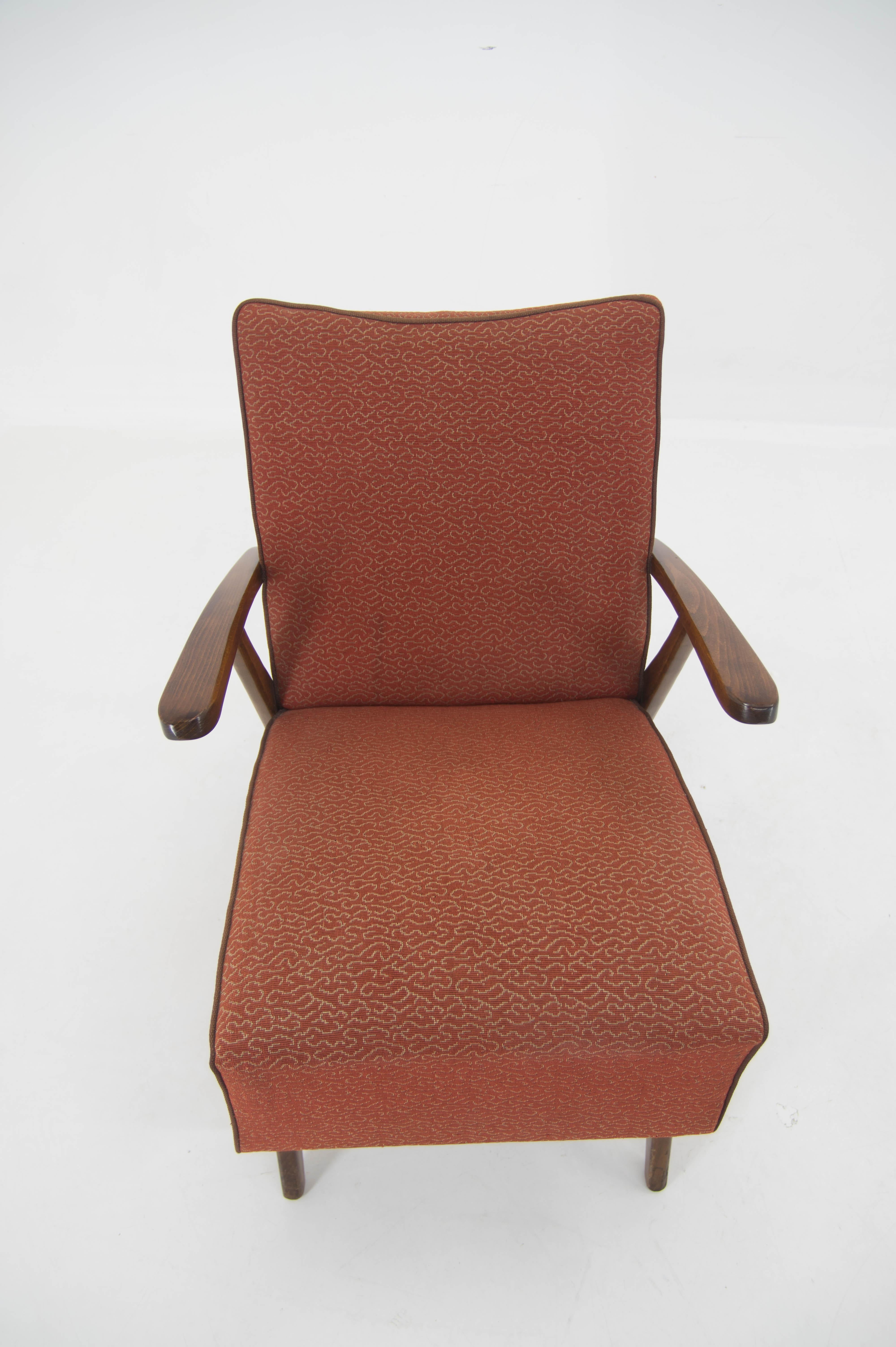 Red Armchair, 1960s, Czechoslovakia For Sale 2